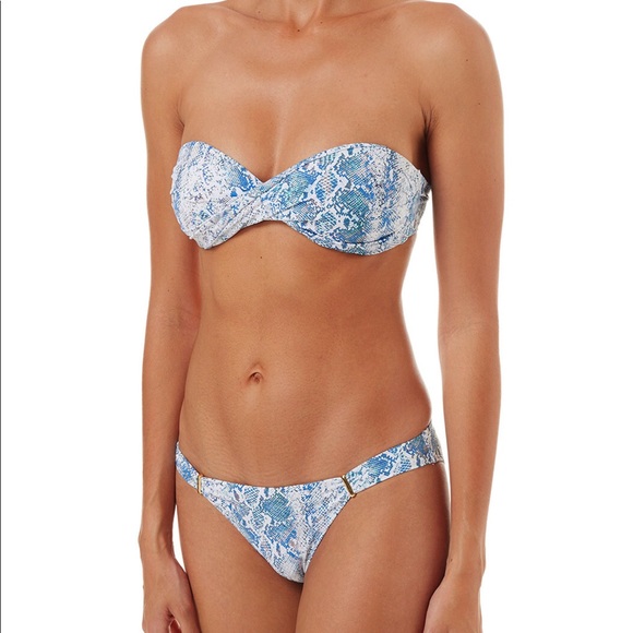 MARTINIQUE SERPENTE BANDEAU PADDED TWIST BIKINI - Picture 2 of 4